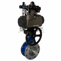 D643H-16C Pneumatic hard seal flanged butterfly valve Cast steel hard seal pneumatic flanged butterfly valve High temperature butterfly valve