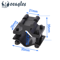 Universal 21mm20mm rail butterfly clip converter booster bracket outdoor glare flashlight clip accessories