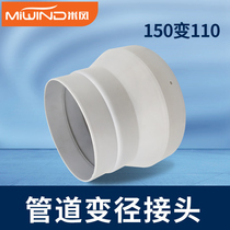 Pipe fan variable diameter flue ventilation pipe conversion head 150 to 110 variable diameter ABS connector