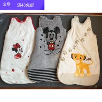 Foreign trade original single spring and autumn winter baby velvet cotton thick cotton vest style can be exposed foot sleeping bag anti-kicking