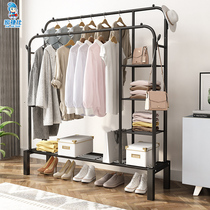 Household hanger floor-to-ceiling bedroom folding clothes rack drying clothes rack Special storage and finishing rack for clothing store