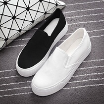 Spring and summer a pedal canvas small white shoes women's shoes non-slip students thick soled lazy shoes old Beijing cloth shoes women's autumn