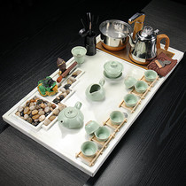 Nordic light luxury minimalist marble tea tray tea set fully automatic one modern home office lazy tea set