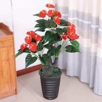 Fortune tree Fake tree simulation green plant Fake flower Indoor small and medium-sized floor-to-ceiling decoration bonsai living room potted plants