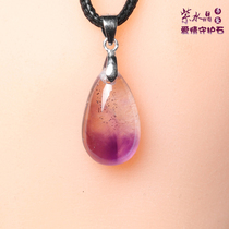 Natural amethyst water drop pendant transfer women necklace pendant purple jewelry love guardian stone