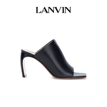 LANVIN Langfan official flagship store early autumn ladies calfskin MULES high heel Muller shoes