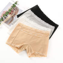 Fenteng safety pants womens summer anti-light insurance cotton crotch lace Black incognito mid-waist large size boxer briefs