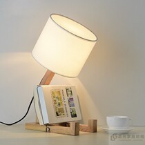 Nordic creative decorative lamp bedroom bedside simple modern study desk solid wood personalized robot lamp