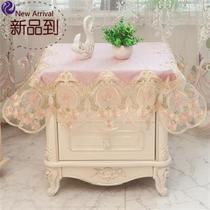 Fabric lace bedroom bedside table cover cloth corner several cloth refrigerator machine empty I-tone dust cover cover light luxury American