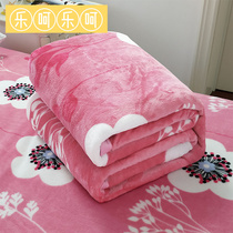 King bed plus velvet sheets Flannel non-slip gray coral velvet Increase and widen plush short double-sided velvet winter bed cover