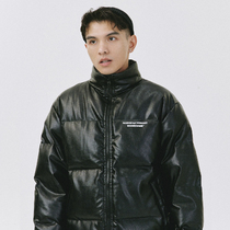 SAMESAME21AW New loose PU leather cotton clothes men trend casual warm base coat winter
