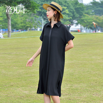 Lofan Poetry 2022 New Superior Light Lavish Shirt Dresses Loose Big Code Noble Temperament Laces Dress Dress