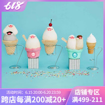 Japan imports White Moon bird ice cream spoon Buckle Containing bag Little Bird Department Fineich Dream Japanese Idea Gift Christmas