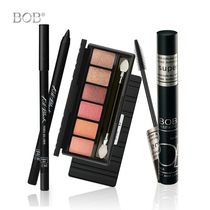 BOB makeup set Eye 3 piece set combination beginner waterproof eyeliner student mascara eye shadow