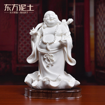 Oriental clay Returning with a Full Load New Chinese Laughing Buddha Zen Sculpture Ornament Provincial Master Zheng Jianzhong works