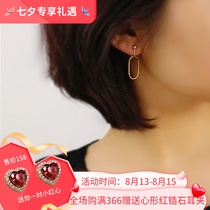No pierced ears Qiao Meis minimalist design can be combined with ear clips painless silicone mosquito coil plate star temperament earrings