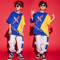 Childrens hip-hop street dance costumes childrens summer handsome short-sleeved tide suit suit boys hiphop catwalk
