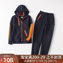 Eaton Gide school uniform sports pants male and female childrens sports pants navy blue and orange sports pants YB17Y051-X