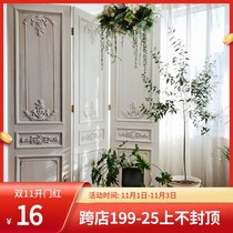 European-style solid wood do old carved screen old door board Porch restaurant clothing shop window partition photography background
