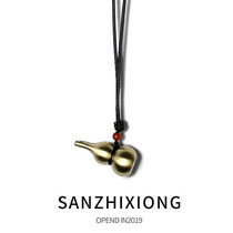 Car pendant Full copper color gourd creative car pendant Men and women car pendant ornament ornaments Safety charms
