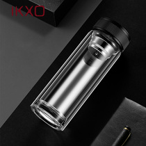 IKXO UK Double glass-cup men upscale business cups on-board thermal insulation tea cup portable water cup customization