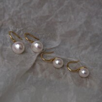 Floral set back to the classic glare natural freshwater pearl earrings 925 sterling silver high heels mosquito coil ear clips