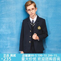 Eaton Gide school uniform British College suit navy blue slim body version long sleeve boy suit 15Z101