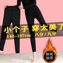 Gush bottom pants woman autumn winter outside wearing high waist pencil small feet thickened thin section 80% small subcompact black pants