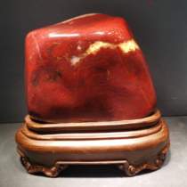 Guilin chicken blood jade dragon victory chicken blood stone natural original stone ornaments Dahongpao Feng Shui home town house