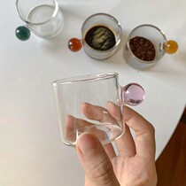 South Korea Ins Wind Concentrated Handmade Coffee Glass Goblet with homemade Extractable Extraction Scale Cup Small Milk