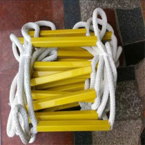 Fire ladder escape safety rope ladder nylon wire rope emergency rescue ladder 1-100 m square tube