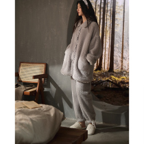 Coral Suede Pajamas Woman 2021 New Winter Thicken Plus Suede Comfort Pure Color Flannel Suede Suit or