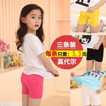 Girls underwear cotton boxer safety pants for primary and secondary school students anti-light pants black bottoms three-point pants insurance pants