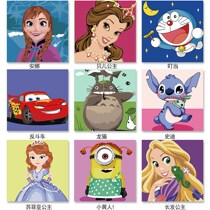 The handmade girl pregnant woman who spends time diy digital oil painting childrens animation Princess painting