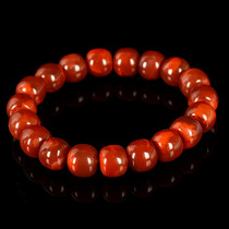 46 58g 11 5-12mm Wasi fine woven South Red Agate Old Bead Bracelet