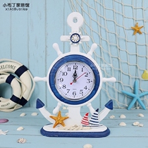 Mediterranean style creative home pendulum clock Mute clock Study table decoration Table clock Table clock Wall clock