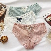 French lace underwear ladies low waist hot temptation sexy girl Japanese female triangles shorts