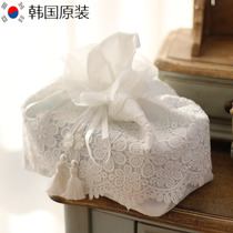 Korea Import Lace Paper Towel Box Cover Crammy Roll Paper Cover Rolls Cover Cloth Art Creative Retro Light Extravagant Guarantee