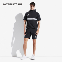 hotsuit after the show burst sweat suit fitness suit mens 2021 summer sports short-sleeved suit running tide storm sweat suit