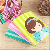 Recommended for foreign trade the original single surplus goods the inner lining is pure cotton one gauze printed pink female general bath towel soft and absorbent