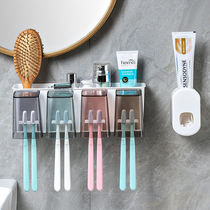 Toilet toothbrush holder wall-mounted bathroom rack-free toilet suction cup bathroom storage box