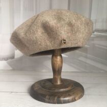 Pure wool womens winter New beret solid color ins wild camel painter hat female hat