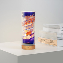 God runs-Baofu 2021 Year of the Ox Spring Festival Rotating Lamp tube Creative luminous Lucky New Year gift box customization