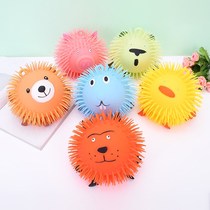 Elastic luminous hair wool ball toy LED sparkling animal vent ball 6 Mix Manufacturer straight for a stall hot pin toy