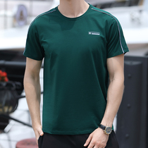 Mens short sleeve T-shirt loose pure cotton half sleeves Tide Signs with trendy minimalist movement Leisure Compassionate Undershirt Man