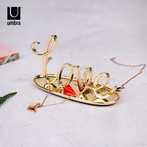 umbra creative love shape metal rack earrings ring tray tray tray jewelry storage box Women