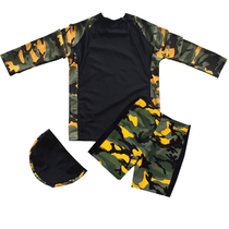 Boys swimsuit plus fat size split swimming trunks set middle child long sleeve short sleeve boy 55-105kg swimsuit