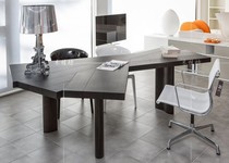 Nordic solid wood desk special-shaped writing desk simple modern designer desk creative boss table big class