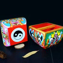 Folk handicraft Peking Opera club fire horse spoon face makeup decoration ornaments Dou town house folk custom antique Chinese decoration