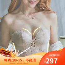 Strapless underwear women gather non-slip collection of breast-style wedding dress invisible back bra anti-gown summer